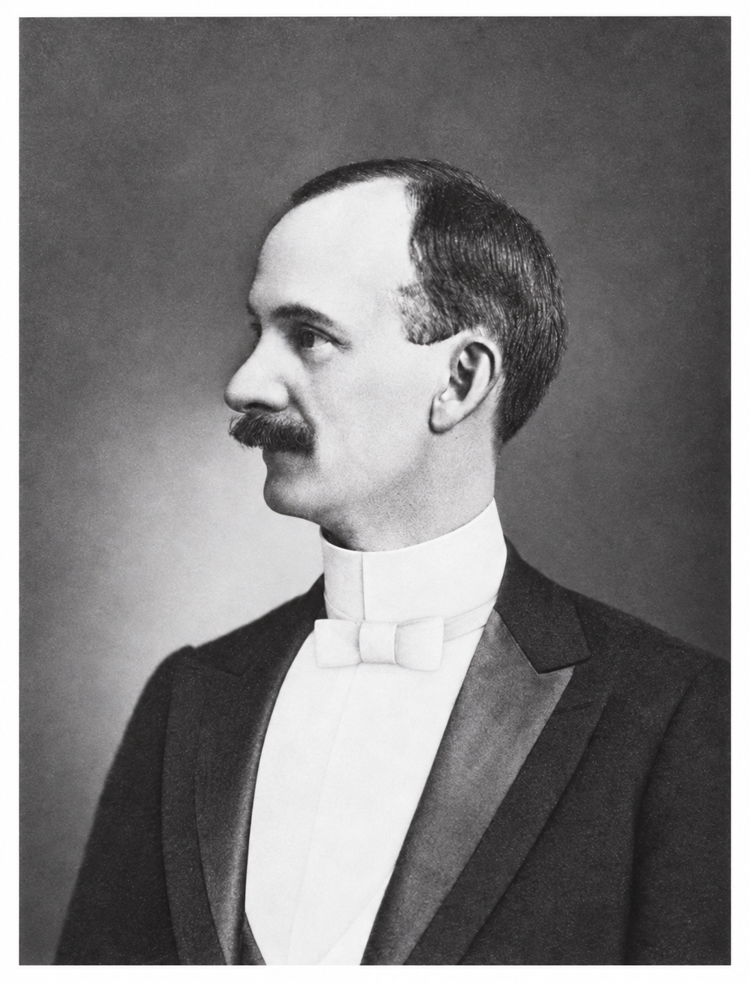 Frank G. Peck, portrait plate published in 1899; sitting date unknown. This image does not establish residence at 618.