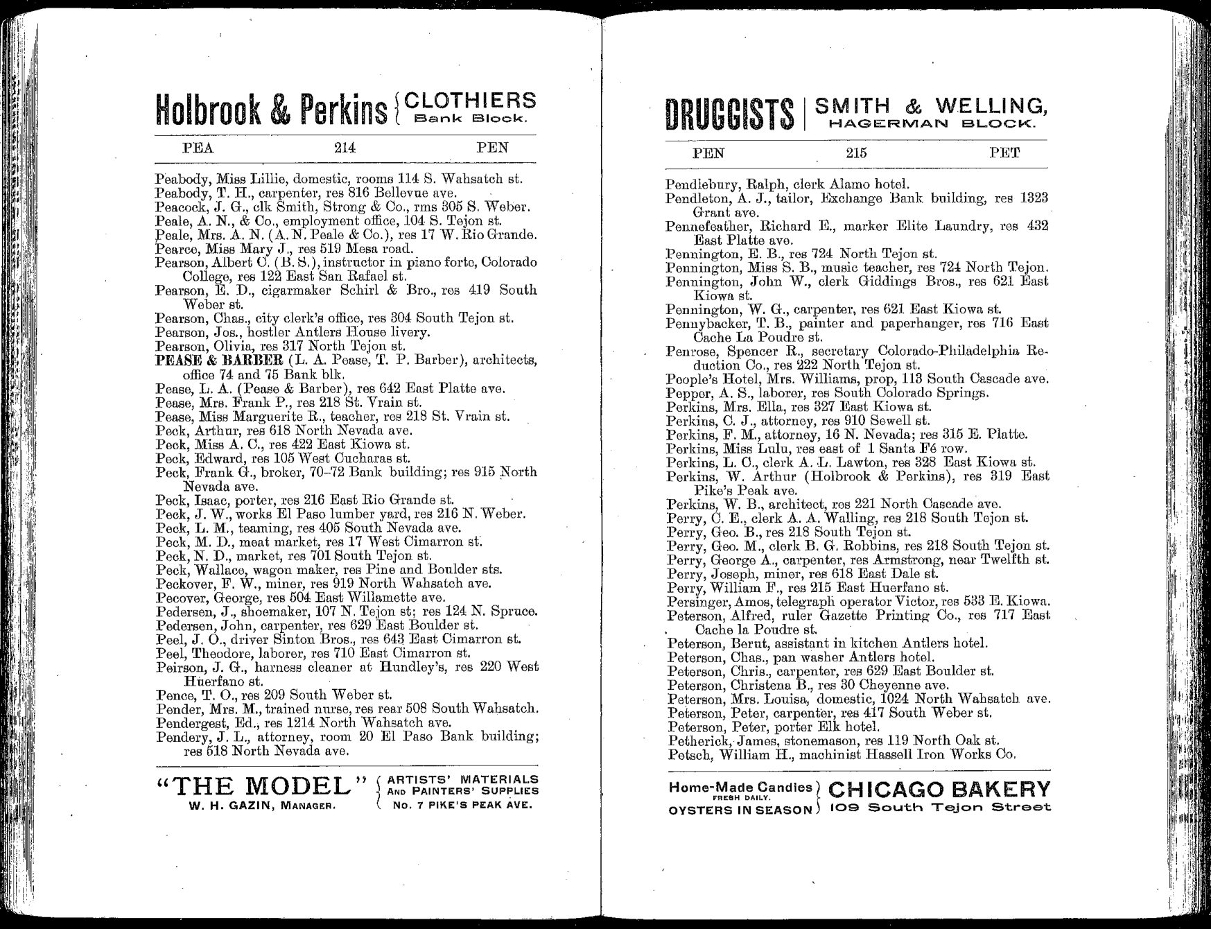 1896 directory page; a contemporary residence record.